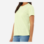 BELLA + CANVAS Women's Relaxed Fit Triblend Tee - Spring Green Triblend - On Model Side
