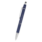 Bella Pen with Stylus in Recycled Aluminum - Navy - Laser Engraving