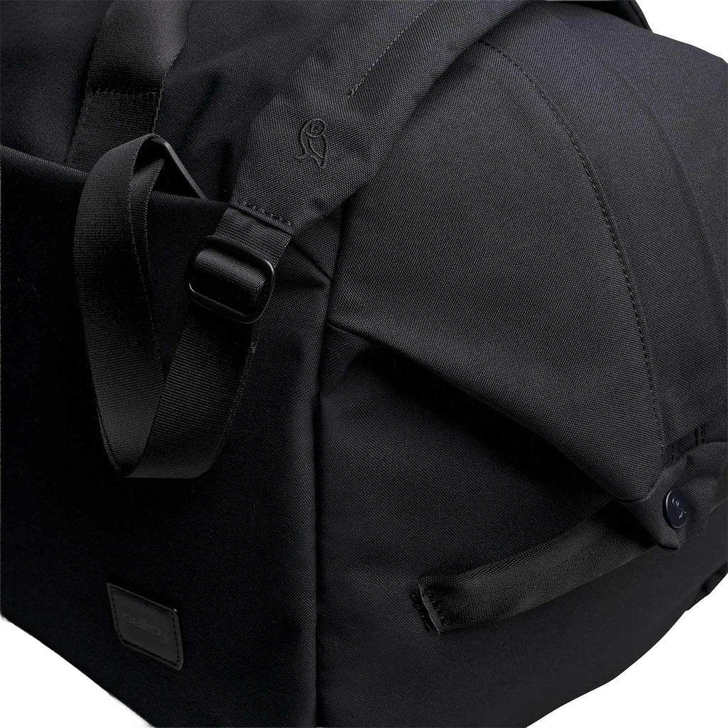 Bellroy Classic Duffel Bag with AirTag Pocket, 45L Embroidery - Black - Detail