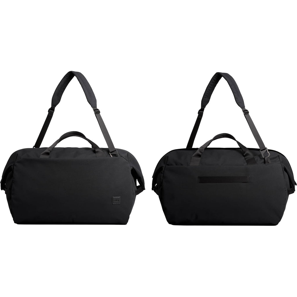 Bellroy Classic Duffel Bag with AirTag Pocket, 45L Embroidery - Black - Front Detail