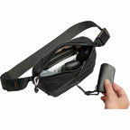 Bellroy Lite Belt Bag in Recycled Ripstop Transfer - Black - Open