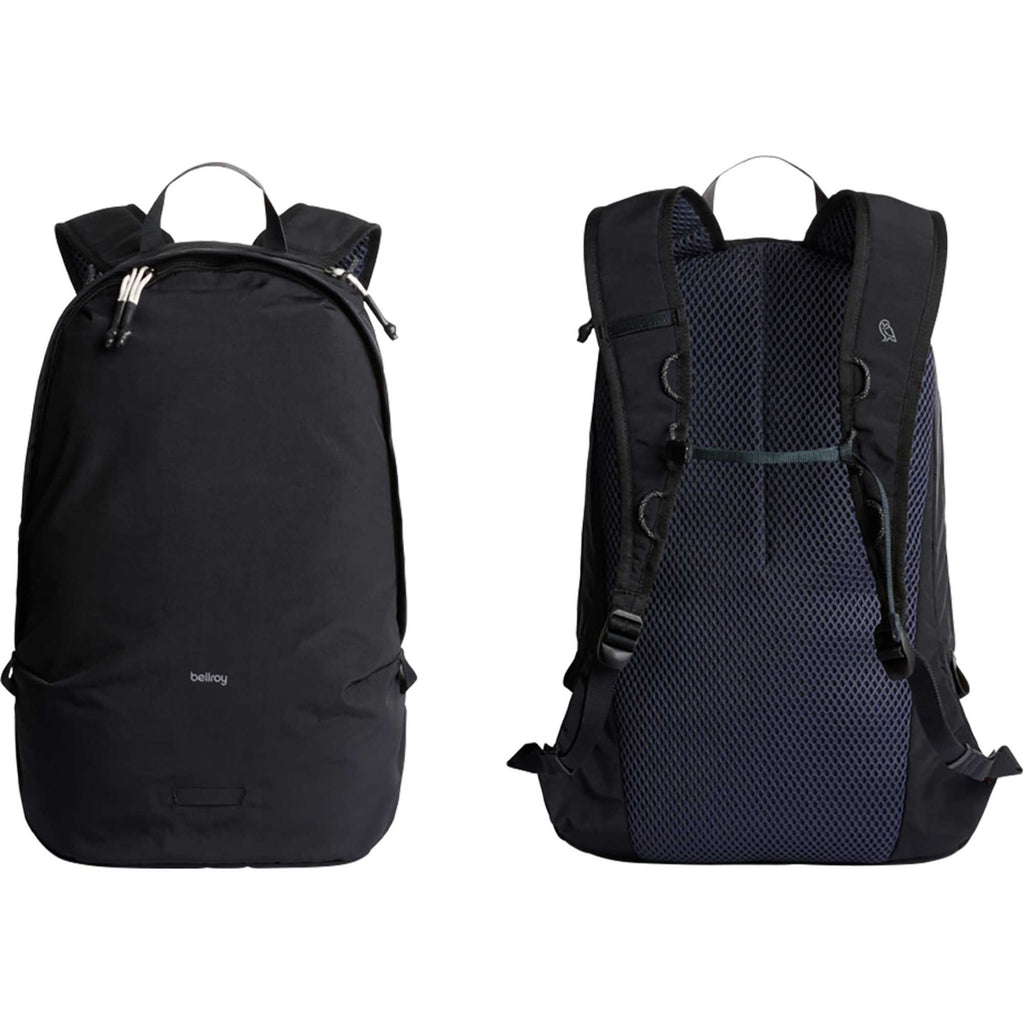 Bellroy Lite Packable Daypack in Recycled PET Embroidery - Black - Front Back