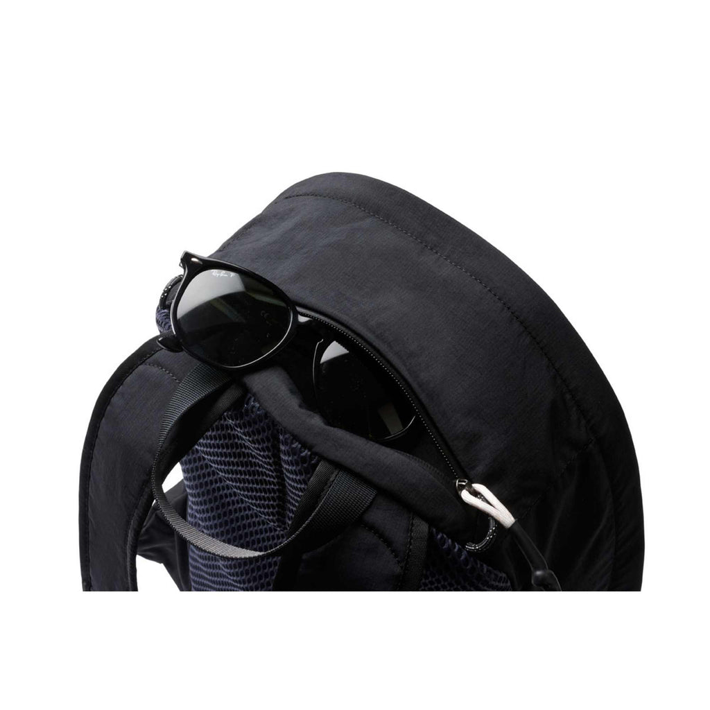 Bellroy Lite Packable Daypack in Recycled PET Embroidery - Black - Right Angle Detail 2