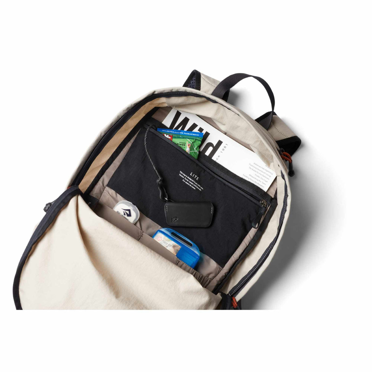 Bellroy Lite Packable Daypack in Recycled PET Transfer - ASH - Right Angle Detail