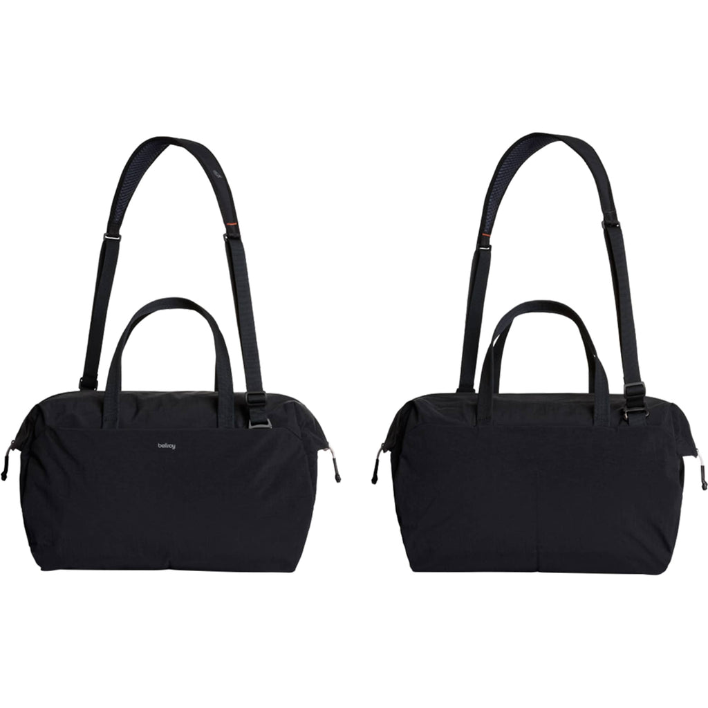 Bellroy Lite Packable Duffel Bag in Recycled Ripstop Transfer - Black - Front Back