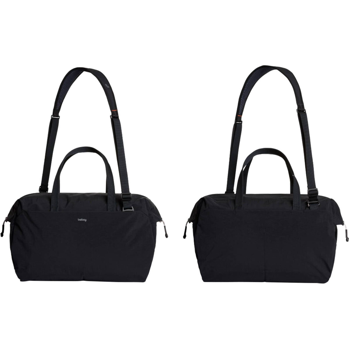 Bellroy Lite Packable Duffel Bag in Recycled Ripstop Transfer - Black - Front Back