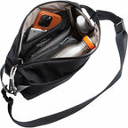 Bellroy Lite Sling Bag in Recycled Ripstop, 7L Transfer - Black - Top Open 2