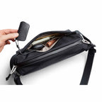 Bellroy Lite Sling Bag in Recycled Ripstop, 7L Transfer - Black - Top Open