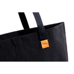 Bellroy Market Tote in Recycled Nylon Embroidery - Black - Left Angle Detail 2