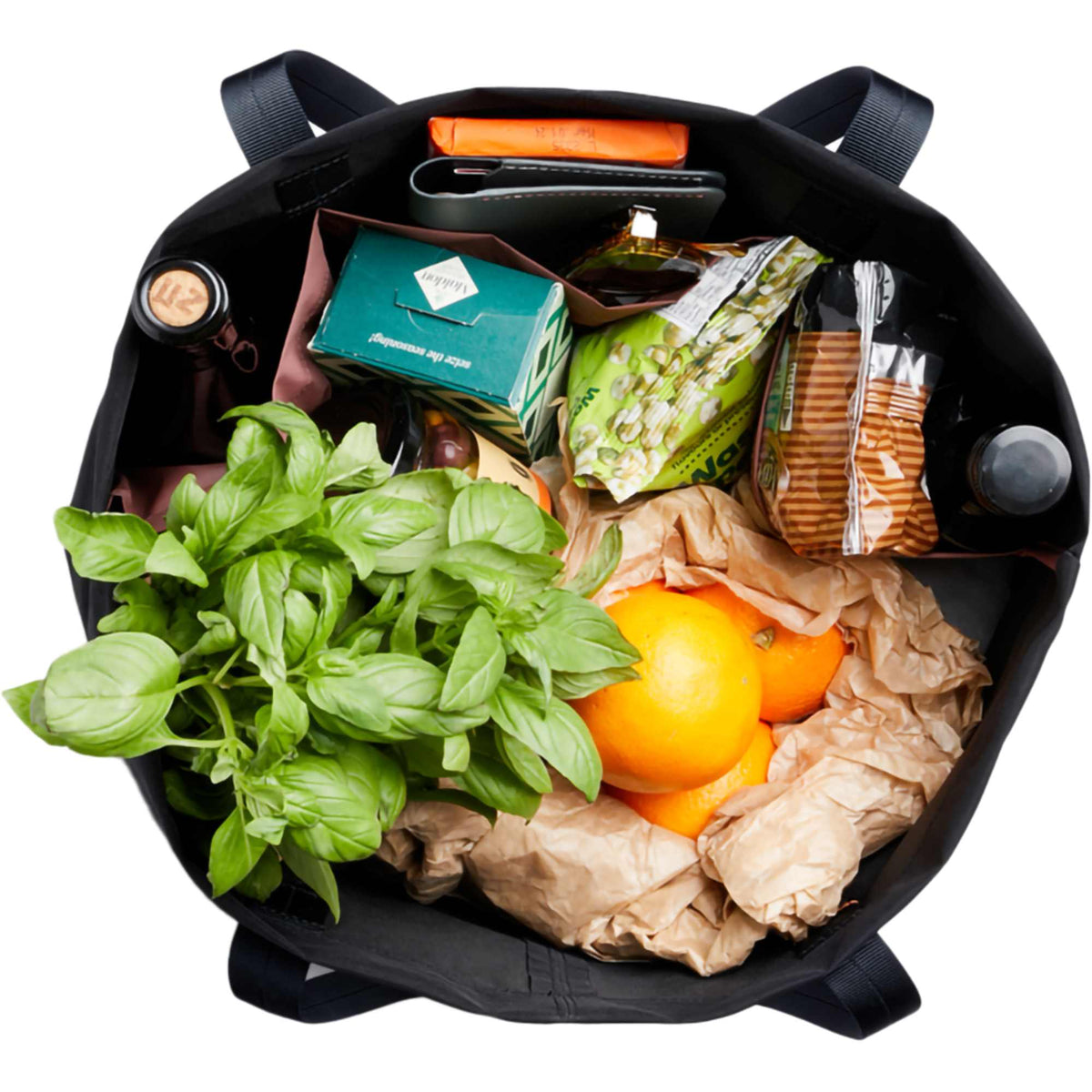 Bellroy Market Tote in Recycled Nylon Embroidery - Black - Top