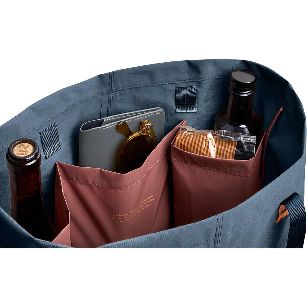 Bellroy Market Tote in Recycled Nylon Transfer - Steel Blue - Top 2