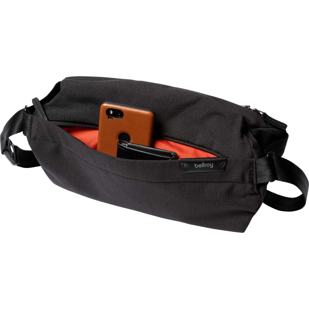 Bellroy Sling Bag in Recycled Polyester Transfer - Black - Left Angle 2