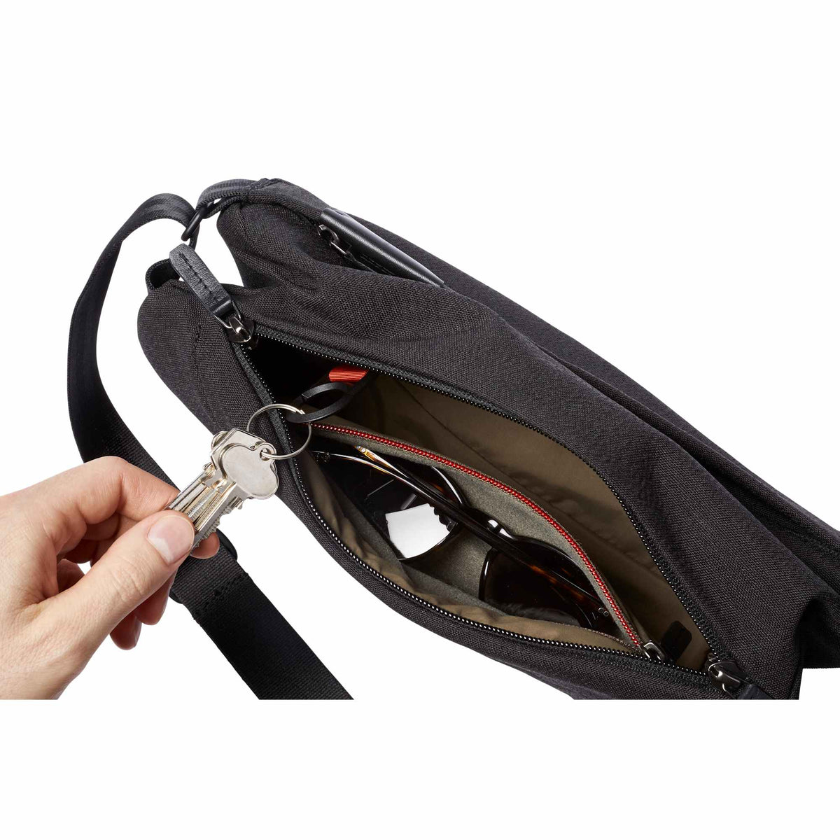 Bellroy Sling Bag in Recycled Polyester Transfer - Black - Top