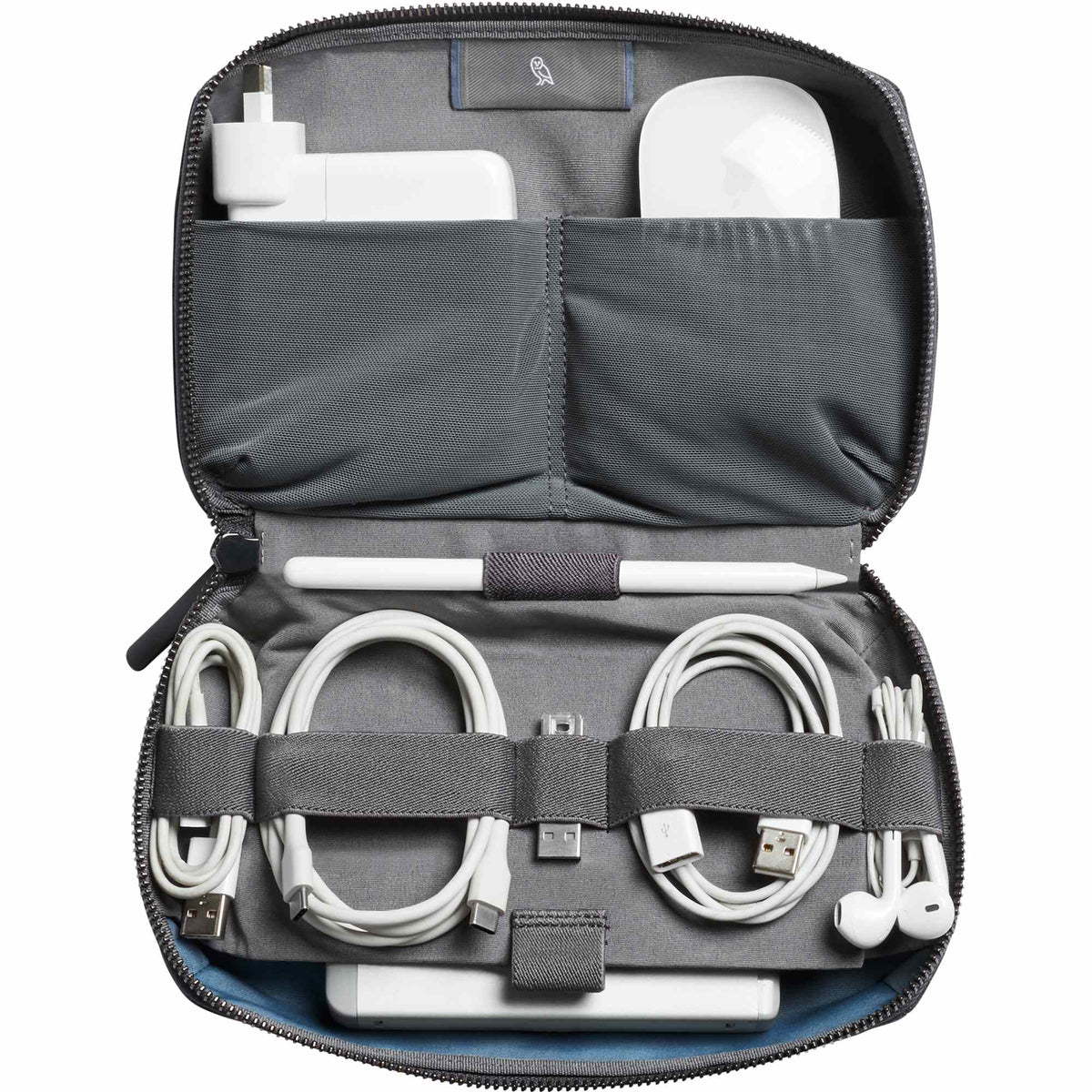 Bellroy Tech Kit Organizer in Recycled Nylon Transfer - Black - Front 3