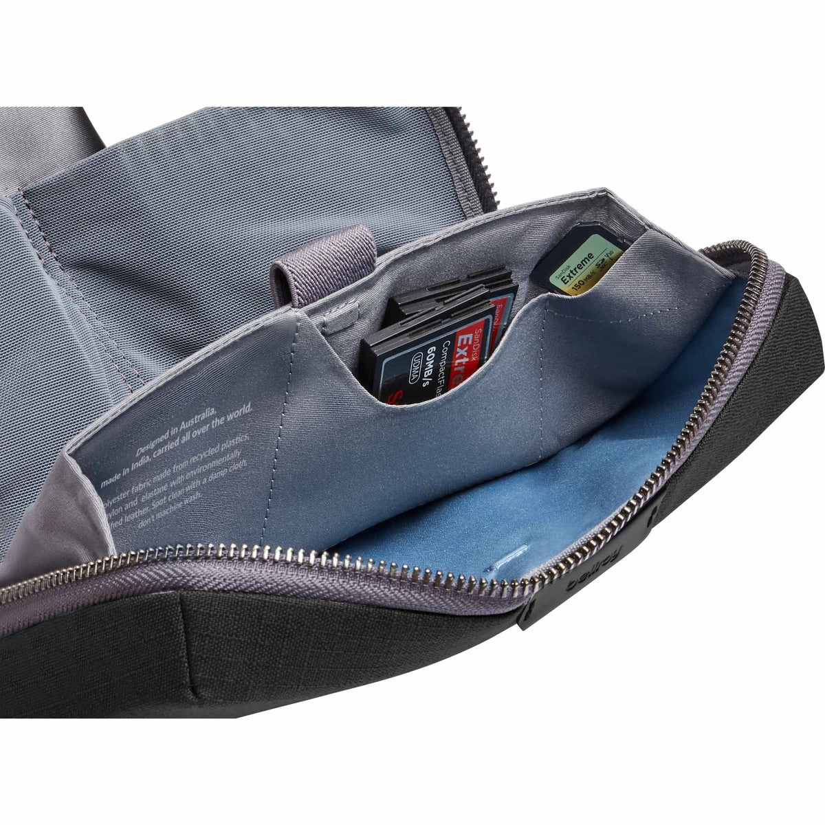 Bellroy Tech Kit Organizer in Recycled Nylon Transfer - Black - Right Angle