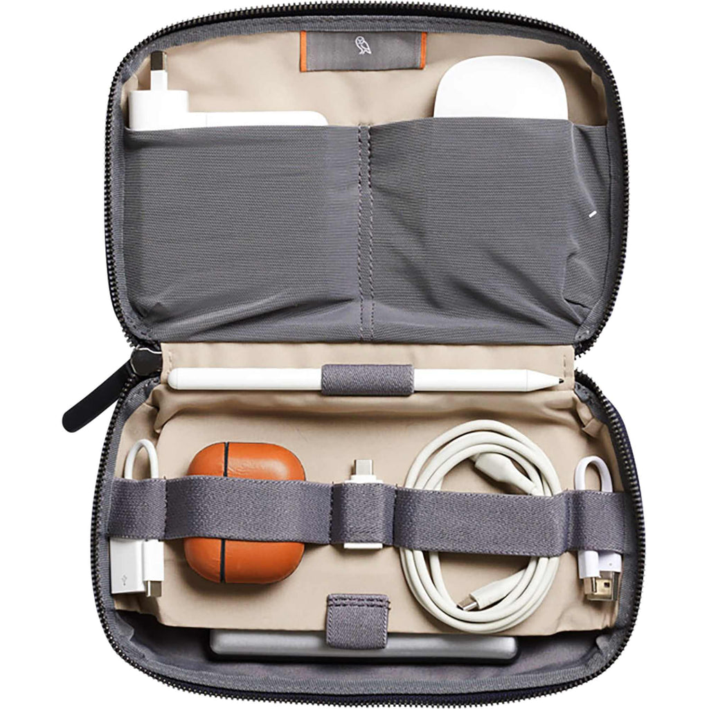 Bellroy Tech Kit Organizer in Recycled Nylon Transfer - Navy - Front Open