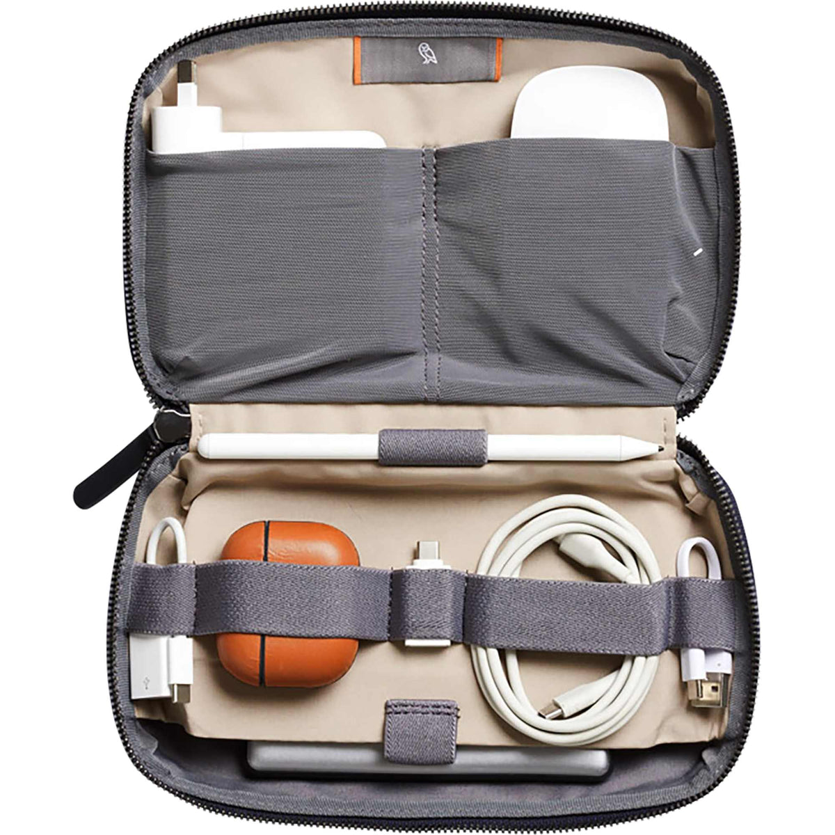 Bellroy Tech Kit Organizer in Recycled Nylon Transfer - Navy - Front Open