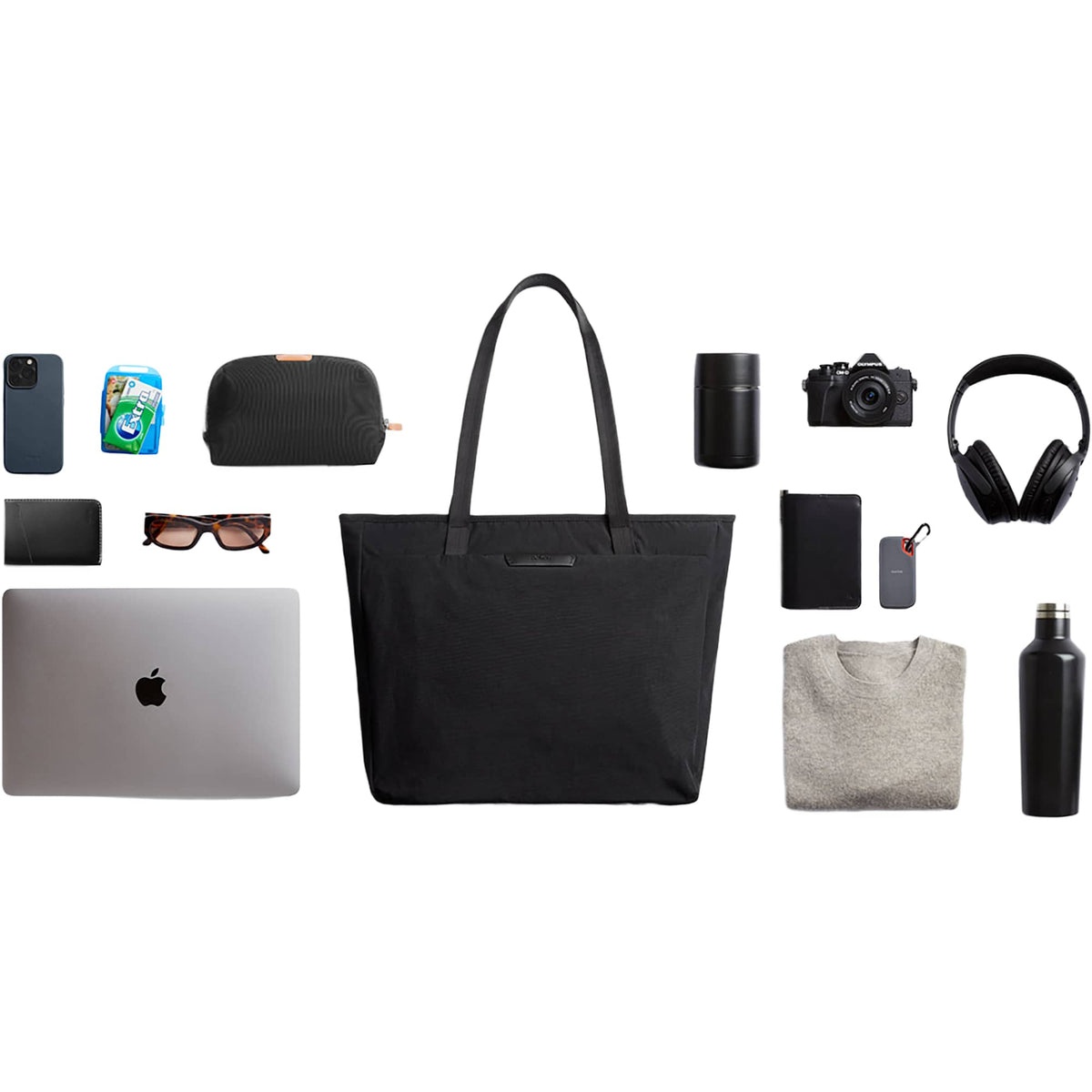 Bellroy Tokyo Laptop Tote, 13 Inch Transfer - Black - Front Detail