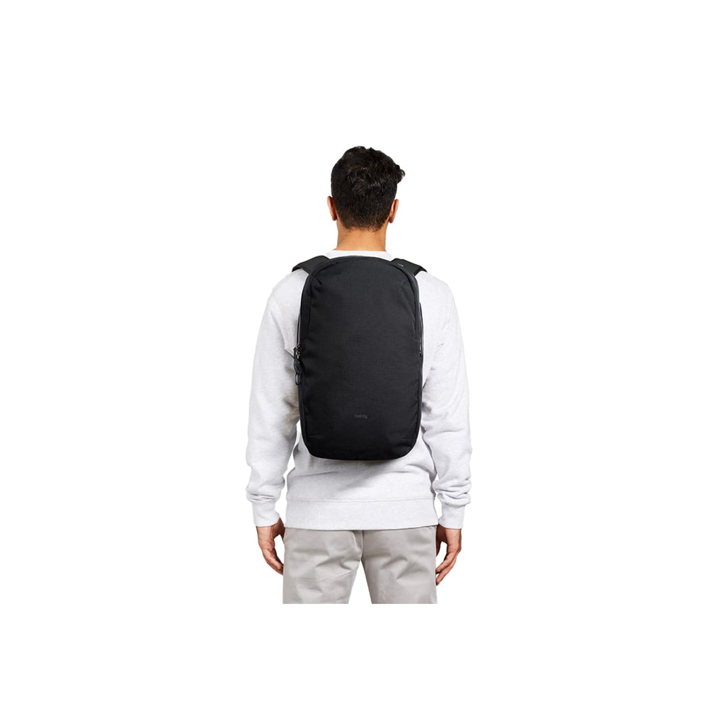 Bellroy Via Laptop Backpack, 16 Inch Embroidery - Black - Front On Model
