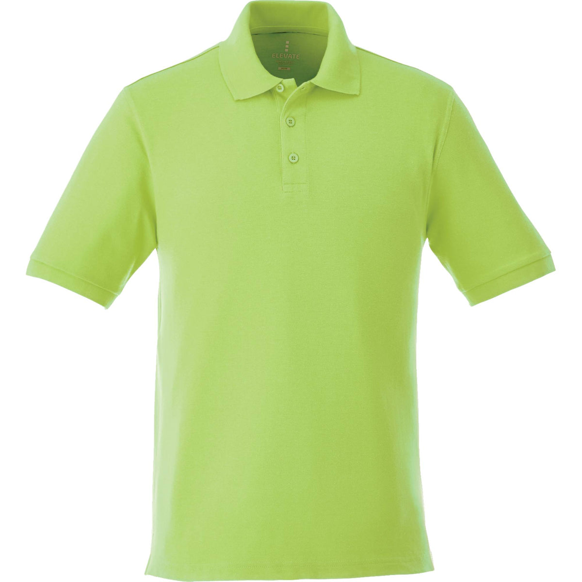 Belmont Cotton Pique Polo for Men Transfer - Dark Citron Green - Front Flat