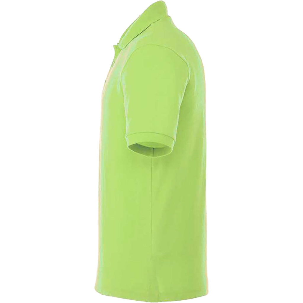 Belmont Cotton Pique Polo for Men Transfer - Dark Citron Green - Left Side