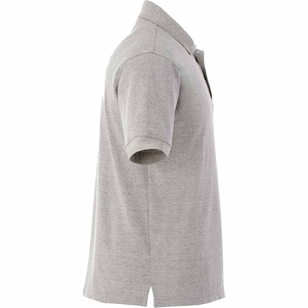 Belmont Cotton Pique Polo for Men Transfer - Heather Grey - Right Side