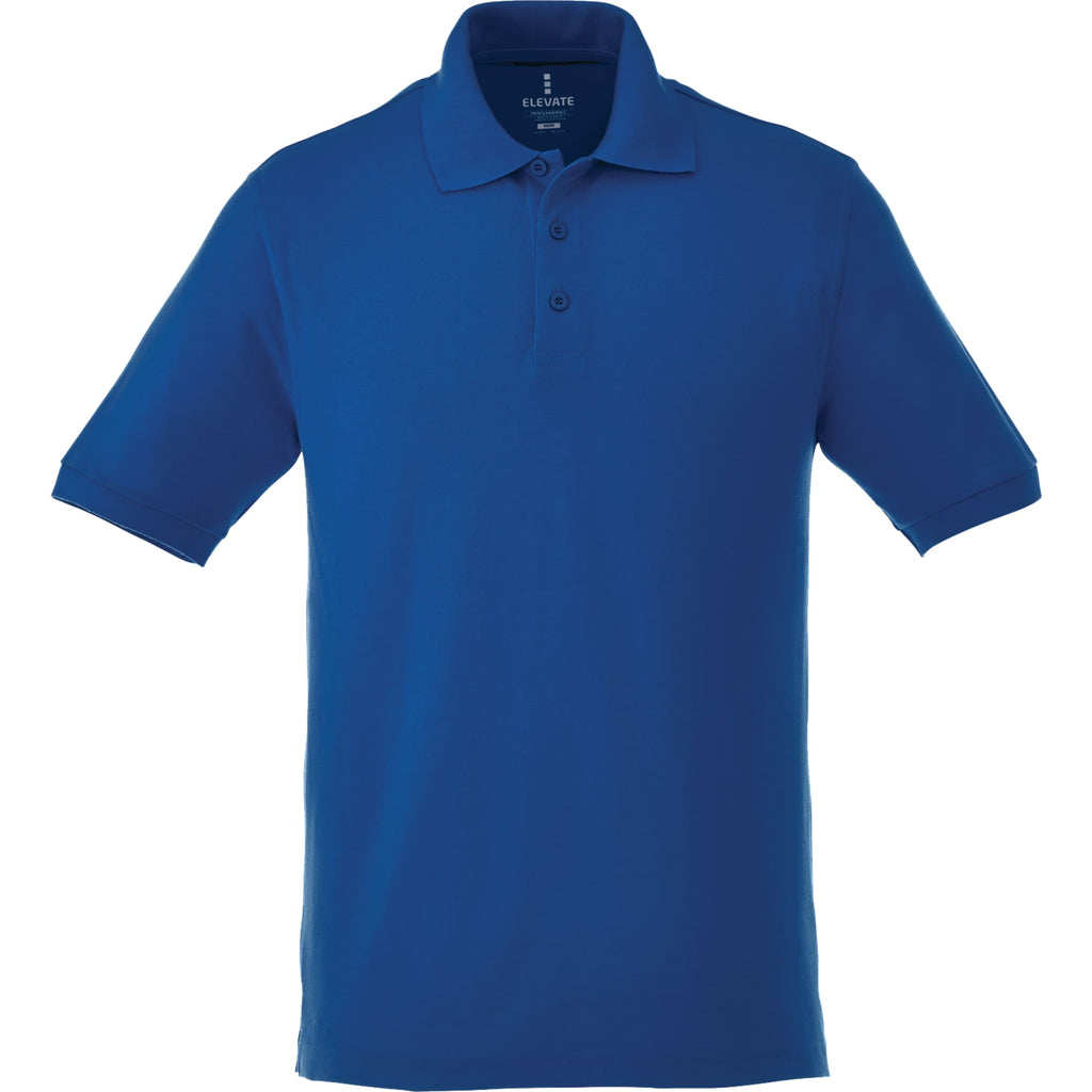 Belmont Cotton Pique Polo for Men Transfer - New Royal - Front Flat
