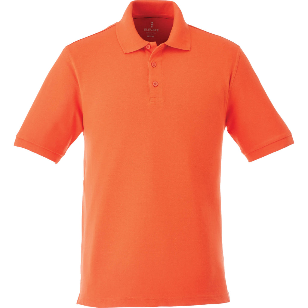 Belmont Cotton Pique Polo for Men Transfer - Orange - Front Flat