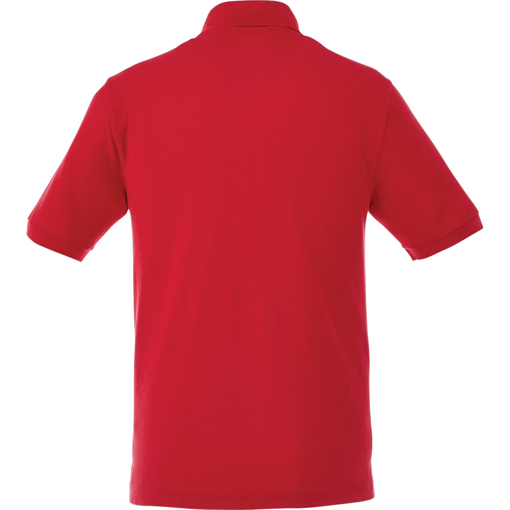 Belmont Cotton Pique Polo for Men Transfer - Team Red - Back Flat