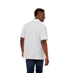 Belmont Cotton Pique Polo for Men Transfer - White - Back On Model 2