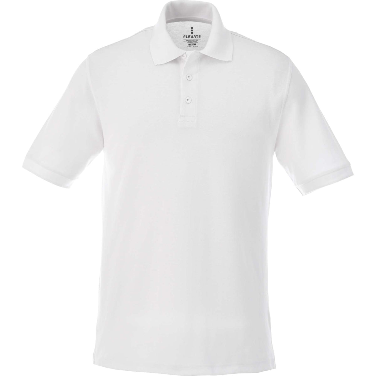 Belmont Cotton Pique Polo for Men Transfer - White - Front Flat
