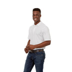 Belmont Cotton Pique Polo for Men Transfer - White - On Model