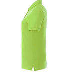 Belmont Cotton Pique Polo for Women Embroidery - Dark Citron Green - Left Side
