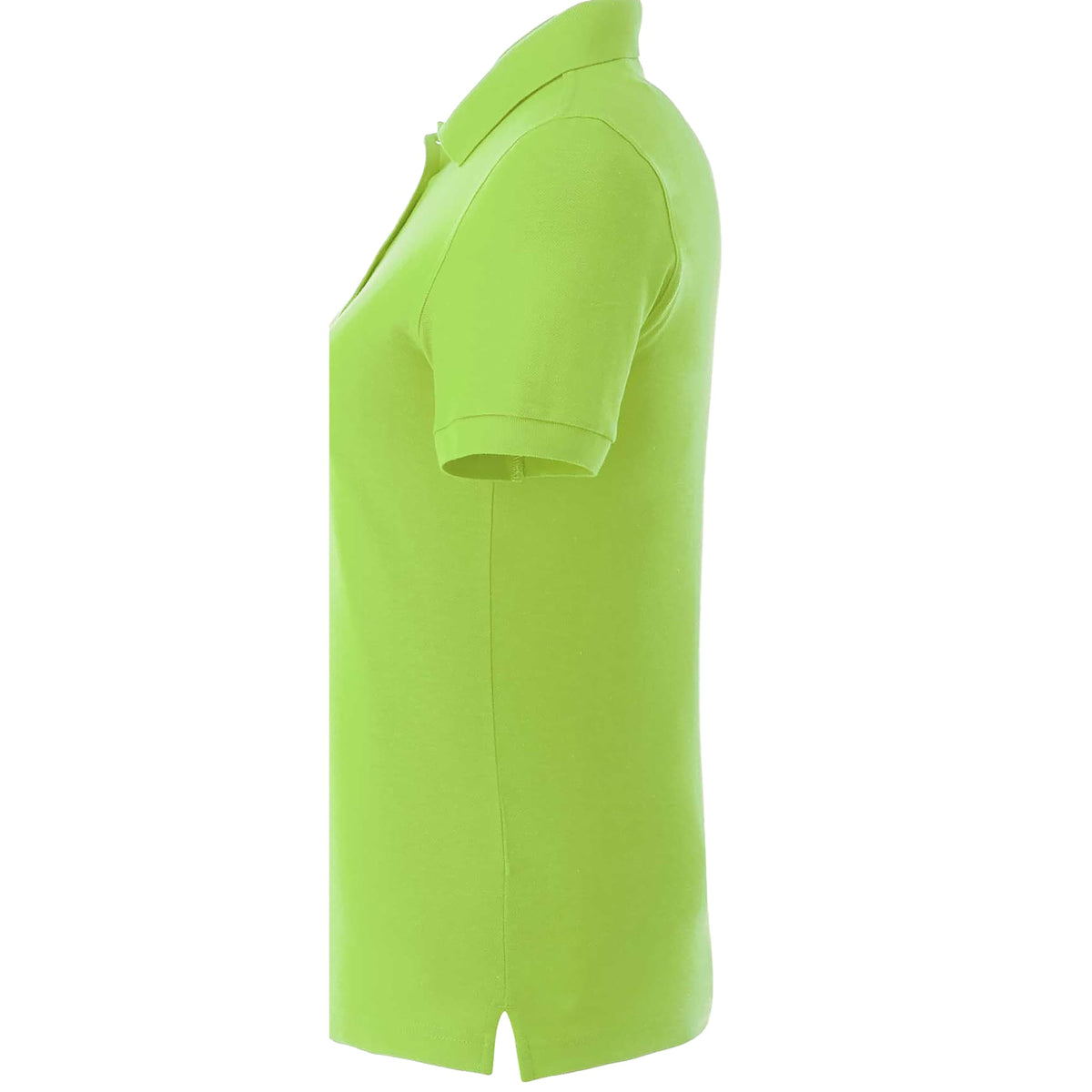 Belmont Cotton Pique Polo for Women Embroidery - Dark Citron Green - Left Side