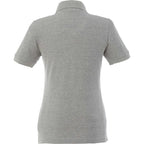 Belmont Cotton Pique Polo for Women Embroidery - Heather Grey - Back Flat