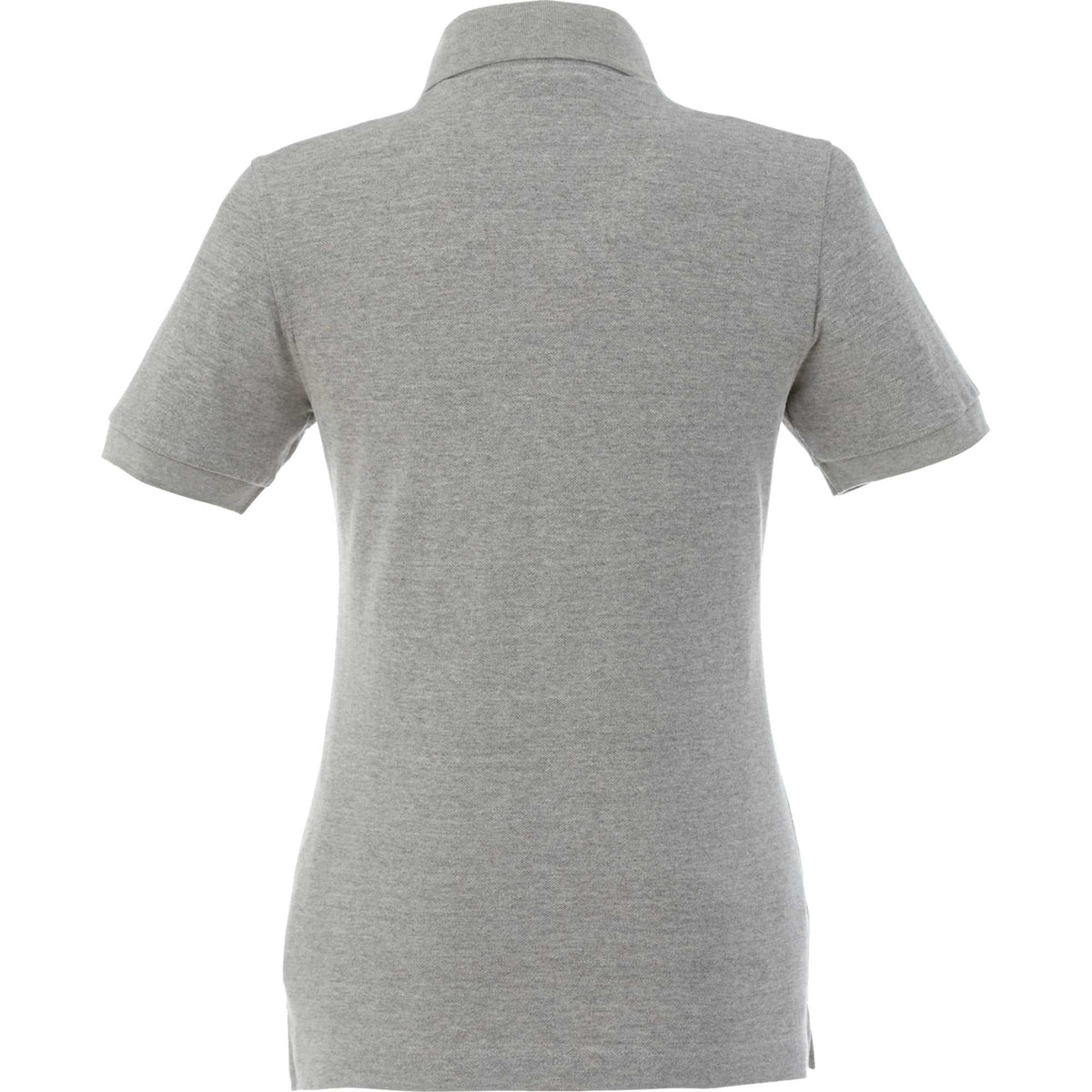 Belmont Cotton Pique Polo for Women Embroidery - Heather Grey - Back Flat