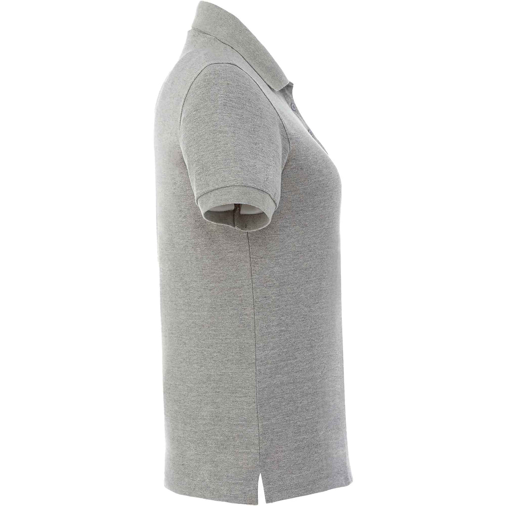 Belmont Cotton Pique Polo for Women Embroidery - Heather Grey - Right Side