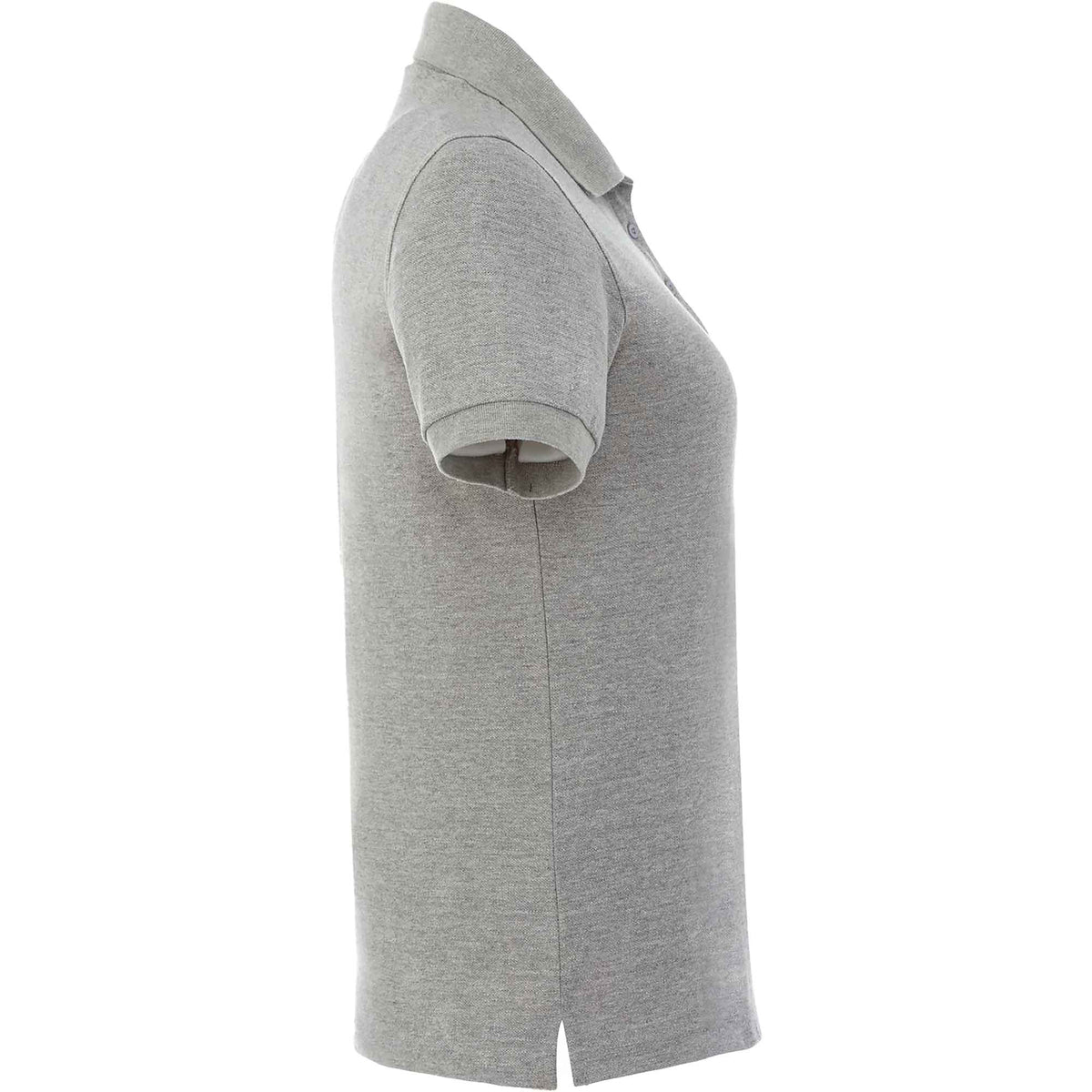 Belmont Cotton Pique Polo for Women Embroidery - Heather Grey - Right Side