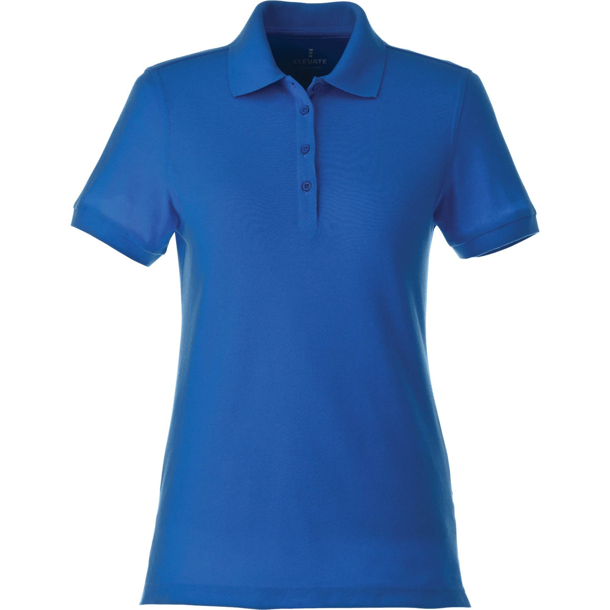 Belmont Cotton Pique Polo for Women Embroidery - New Royal - Front Flat