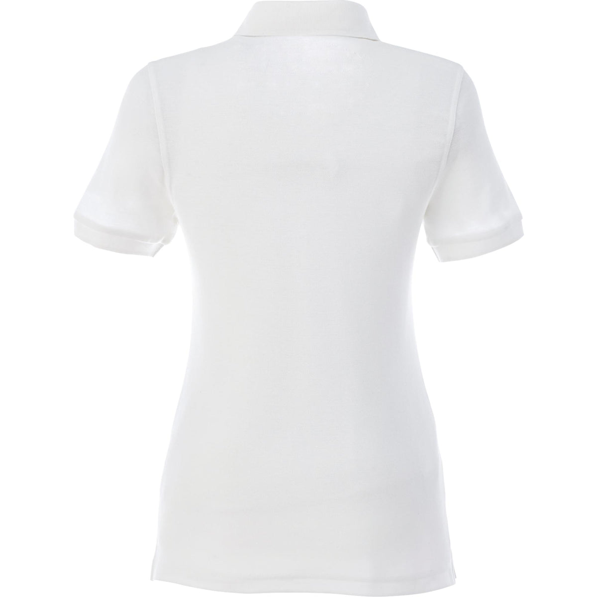 Belmont Cotton Pique Polo for Women Embroidery - White - Back Flat