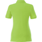 Belmont Cotton Pique Polo for Women Transfer - Dark Citron Green - Back Flat