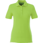 Belmont Cotton Pique Polo for Women Transfer - Dark Citron Green - Front Flat