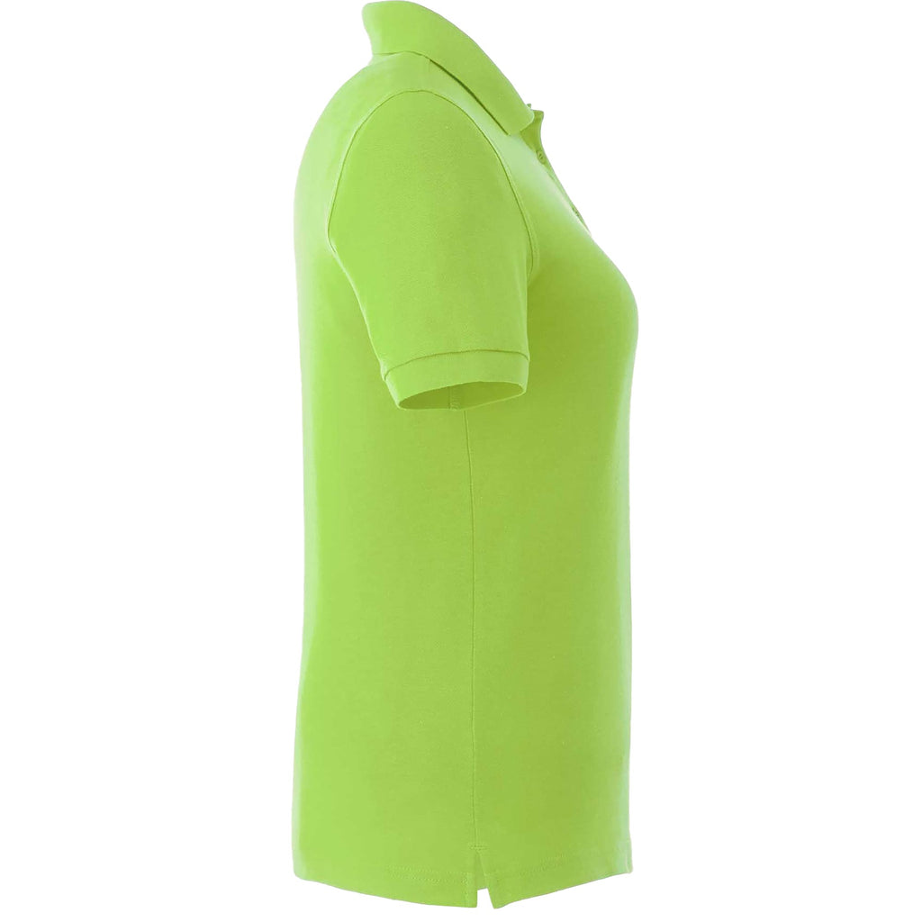 Belmont Cotton Pique Polo for Women Transfer - Dark Citron Green - Right Side