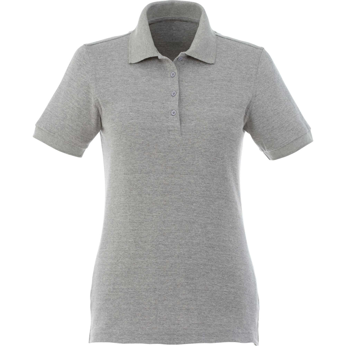 Belmont Cotton Pique Polo for Women Transfer - Heather Grey - Front Flat