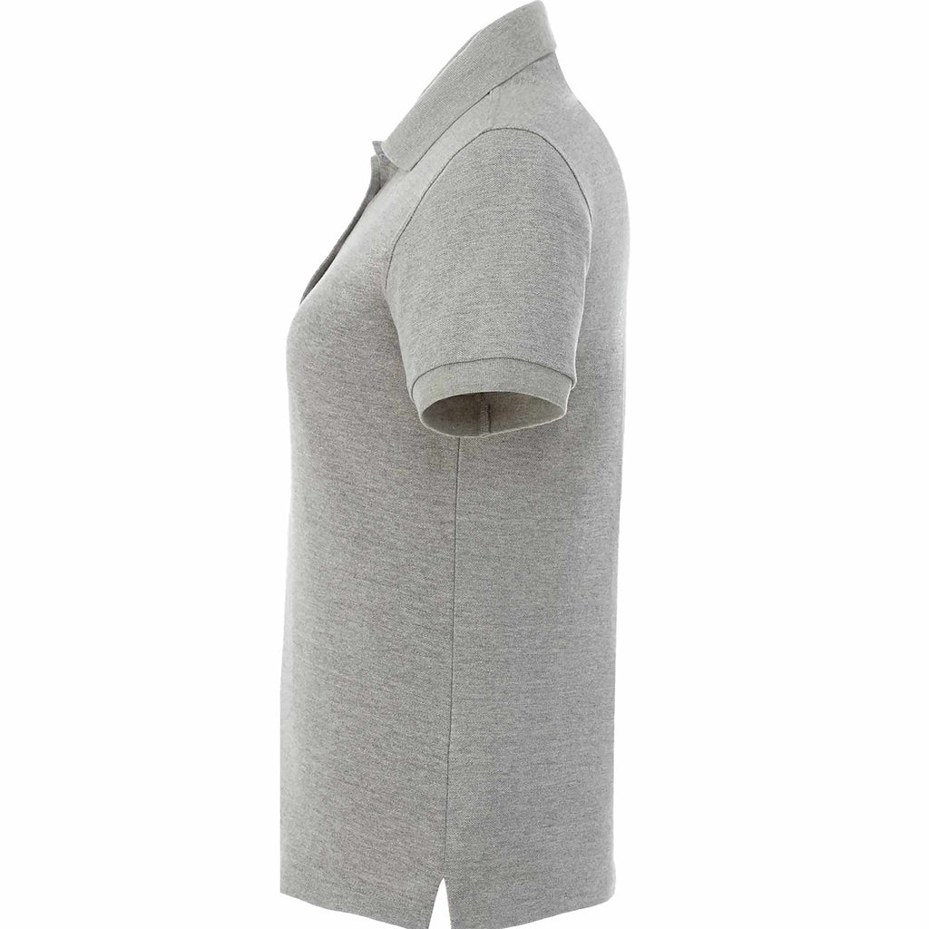 Belmont Cotton Pique Polo for Women Transfer - Heather Grey - Left Side