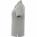 Belmont Cotton Pique Polo for Women Transfer - Heather Grey - Left Side