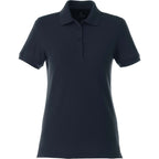 Belmont Cotton Pique Polo for Women Transfer - Navy - Front Flat