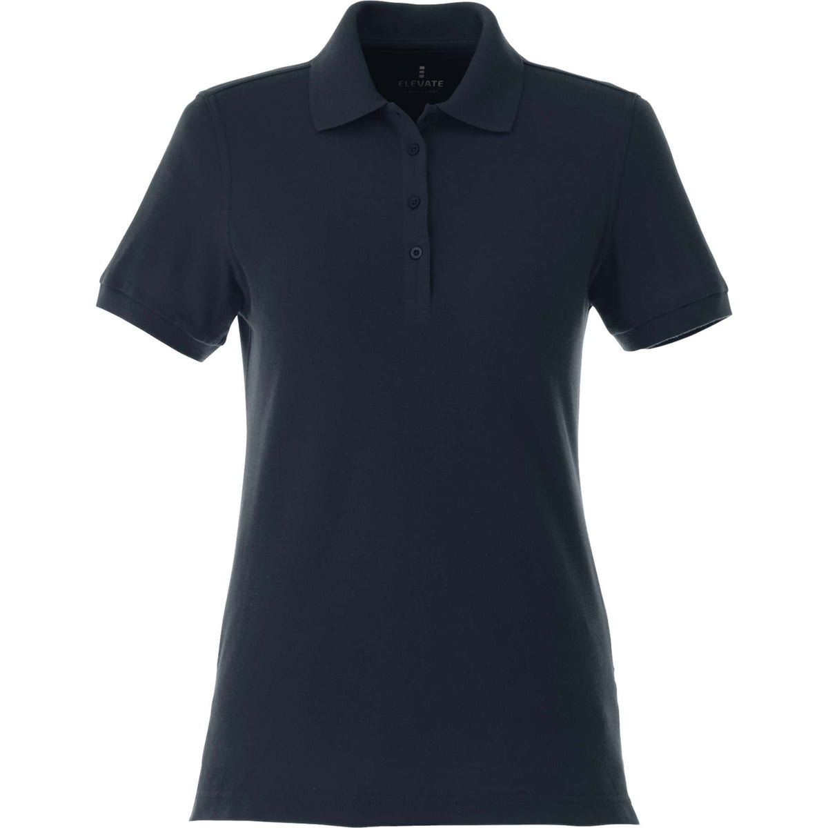Belmont Cotton Pique Polo for Women Transfer - Navy - Front Flat