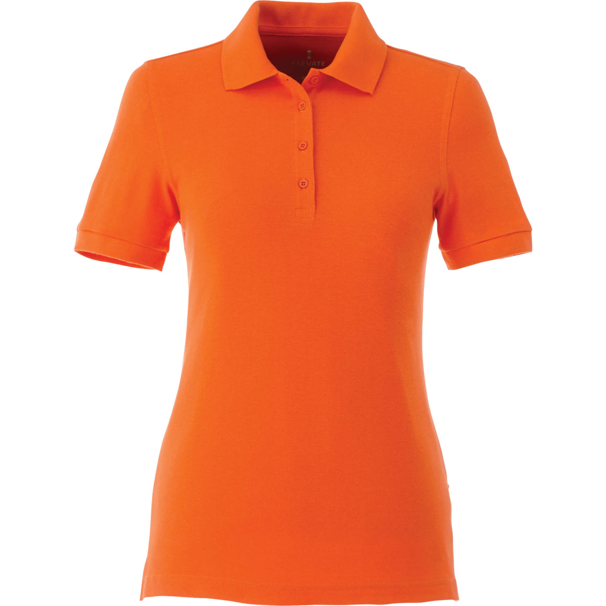 Belmont Cotton Pique Polo for Women Transfer - Orange - Front Flat