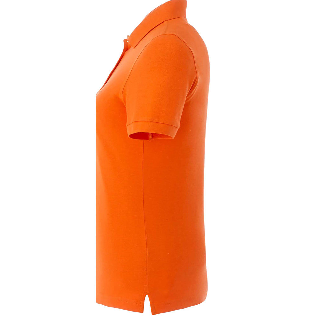 Belmont Cotton Pique Polo for Women Transfer - Orange - Left Side